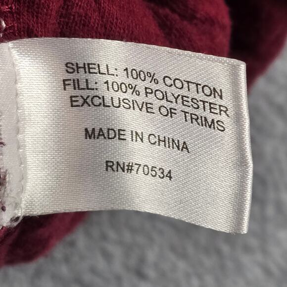 Orvis Sweatshirt Mens Size Large Quilted Half Zip Pullover Maroon Color - Picture 13 of 16